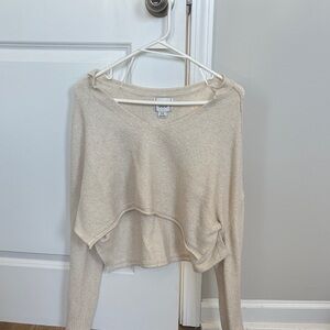 Urban Outfitters Cream V-Neck Sweater